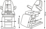 Косметологическое кресло Альфа-10 (электропривод, 2 мотора) LM